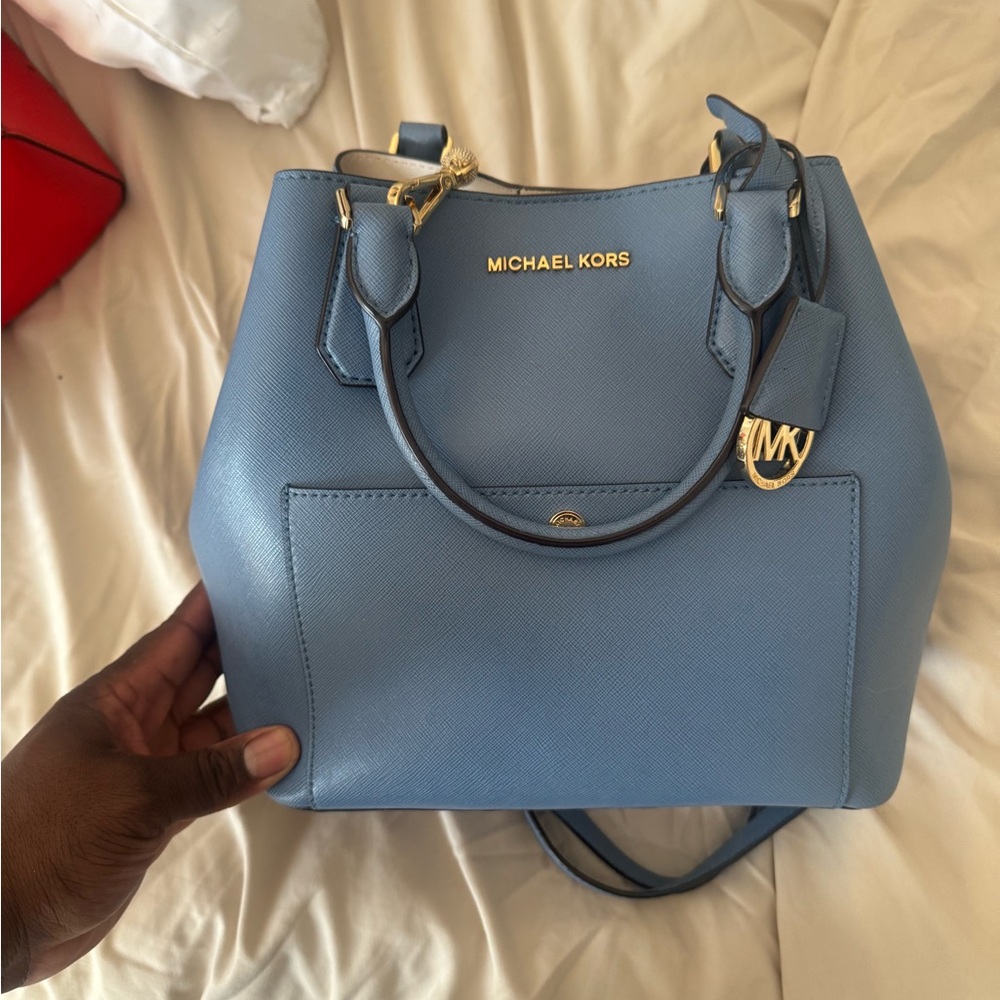Michael Kors Sky Blue Satchel
